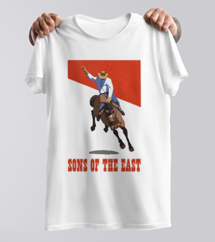 Sons Of The East Cowboy Riding Bucking Horse T-Shirt