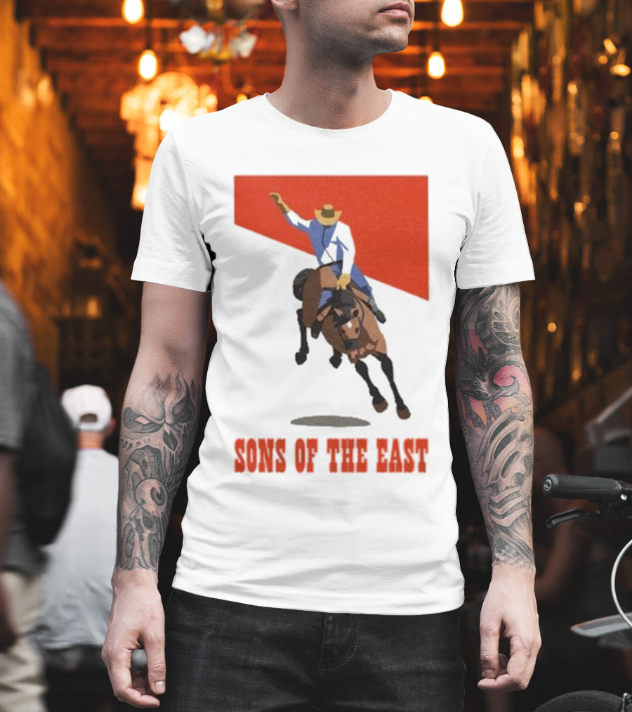 Sons Of The East Cowboy Riding Bucking Horse T-Shirt