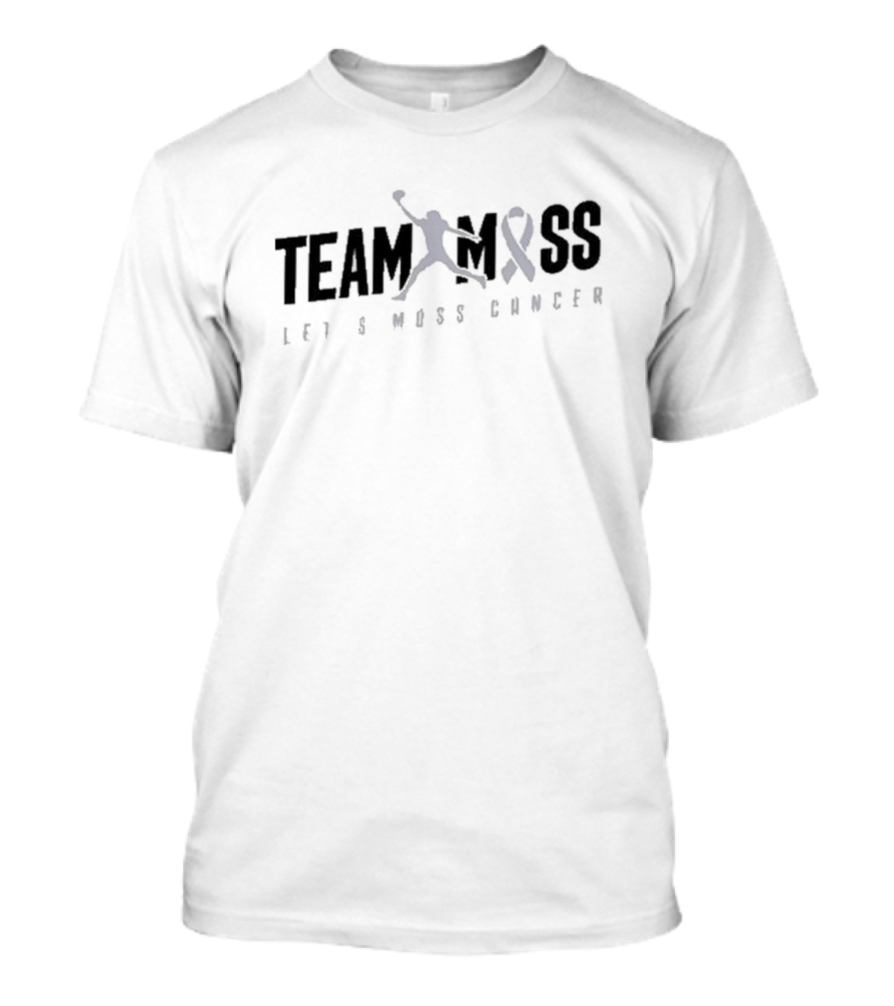 Team Moss Athlete Silhouette Let's Moss Cancer Cancer Awareness T-Shirt