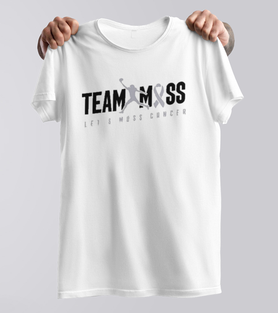Team Moss Athlete Silhouette Let's Moss Cancer Cancer Awareness T-Shirt