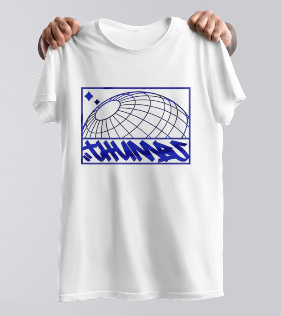 Thumbs Global Tag Graffiti Style Blue Globe T-Shirt
