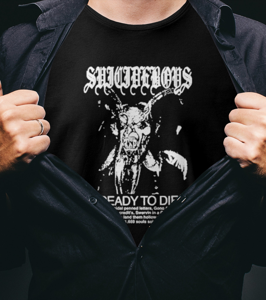 SUICIDEBOYS READY TO DIE Suicidal Penned Letters $21,659 Souls Sold T-Shirt