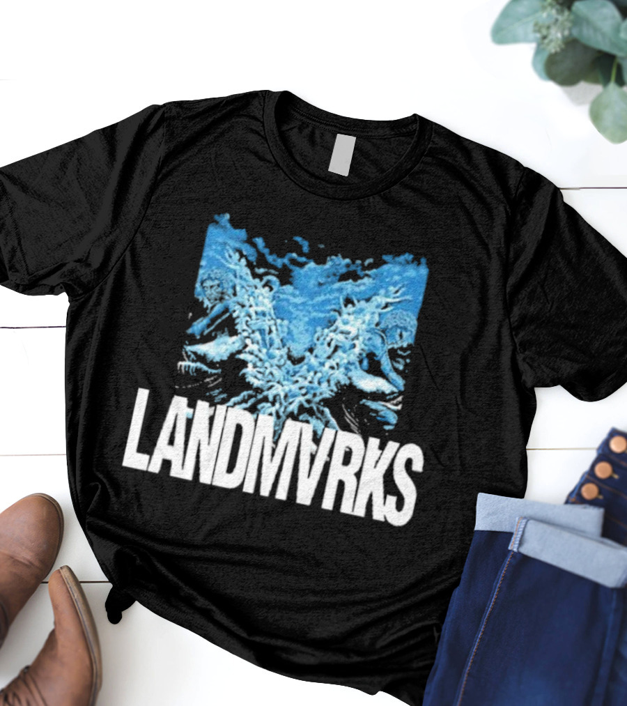 Landmvrks The Darkest Place I’ve Ever Been Album Cover Art Dual Blue Figures T-Shirt