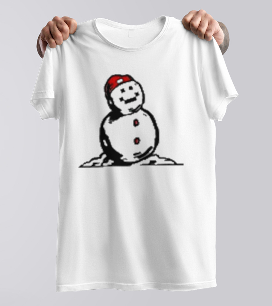 Quackity Snowman With Red Beanie T-Shirt