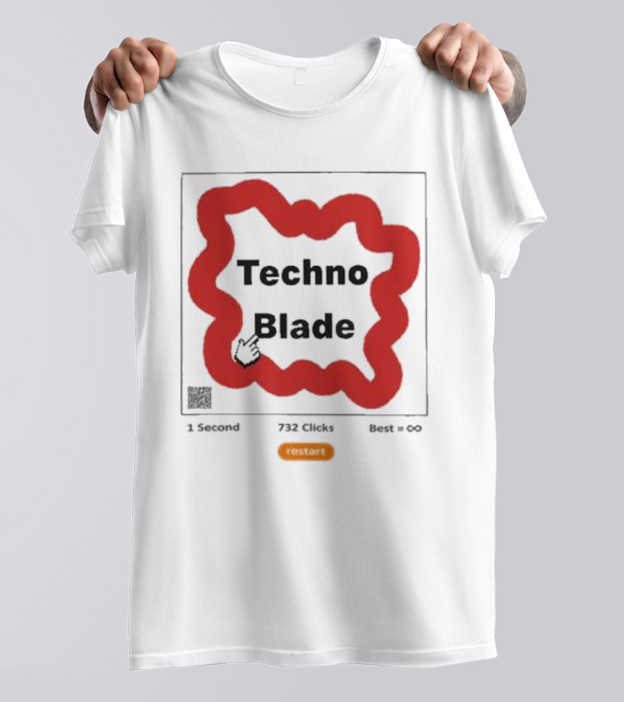 Technoblade 1 Second 732 Clicks Best Infinity Restart T-Shirt