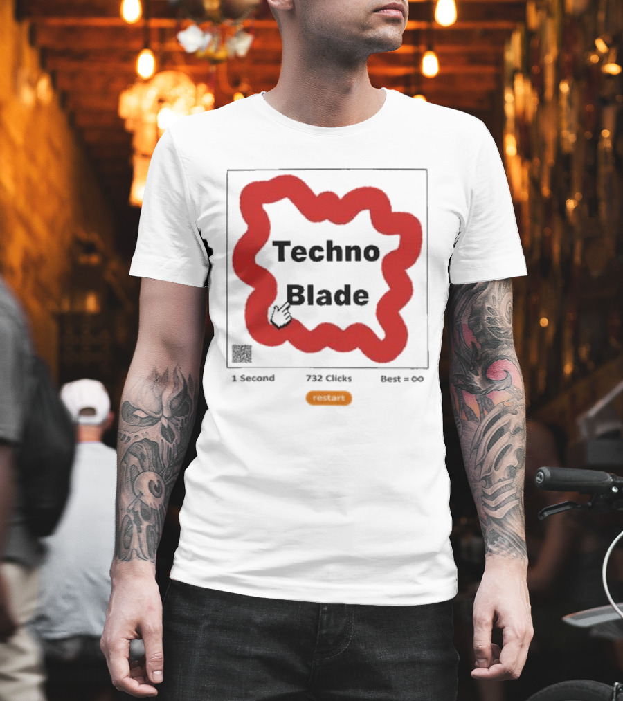Technoblade 1 Second 732 Clicks Best Infinity Restart T-Shirt
