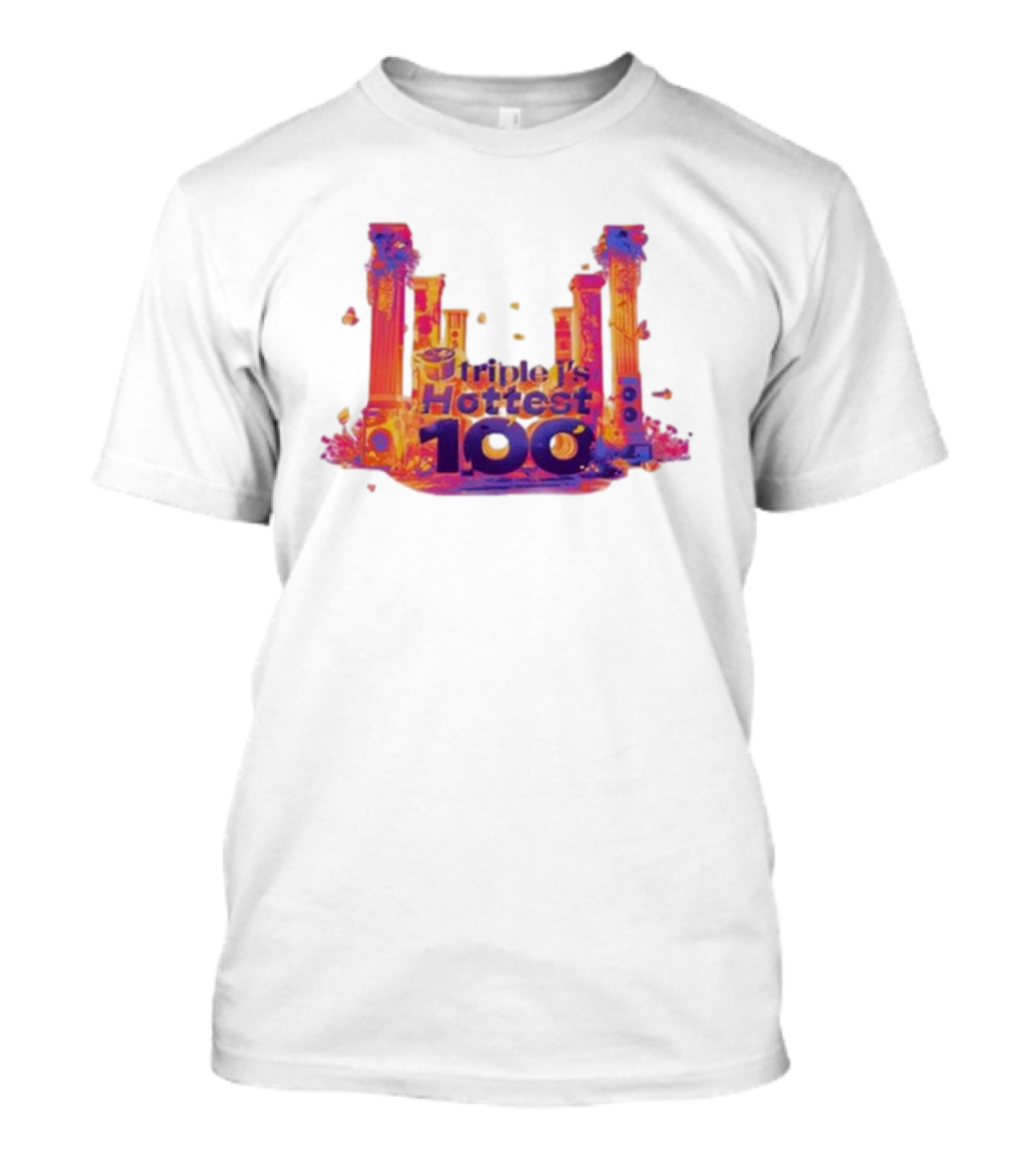 Triple J's Hottest 100 Vibrant Pillars T-Shirt