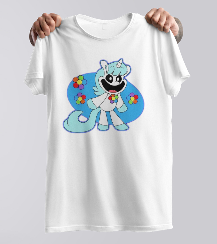 Unicorn Craftycorn Critters With Colorful Flowers And Smiling Face T-Shirt