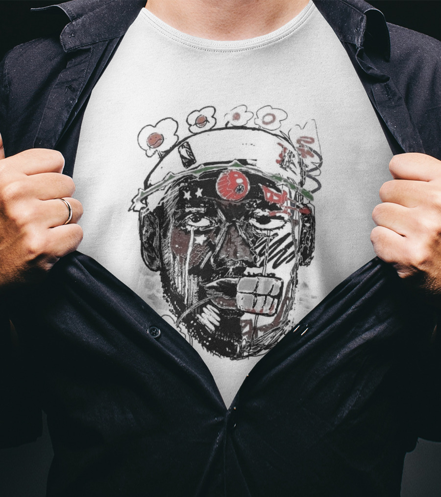 Vameee Labron James Floral Artistic Face T-Shirt