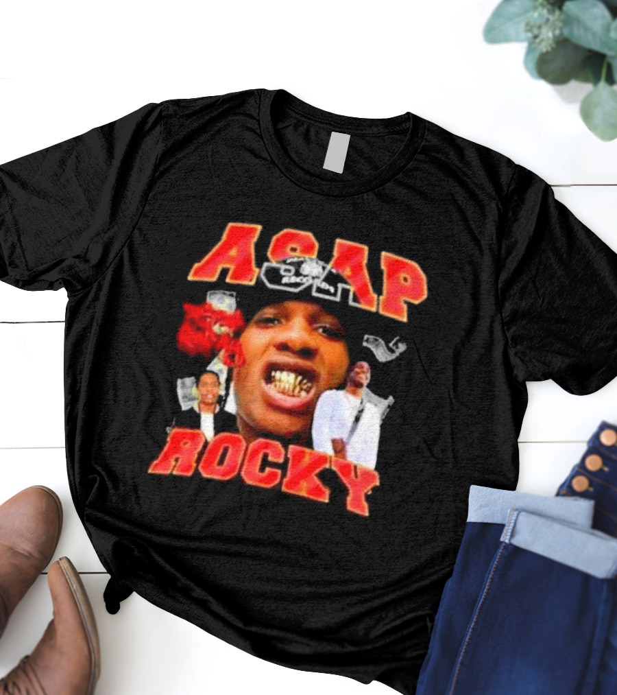 ASAP Rocky Urban Style Iconic Portrait Collage T-Shirt