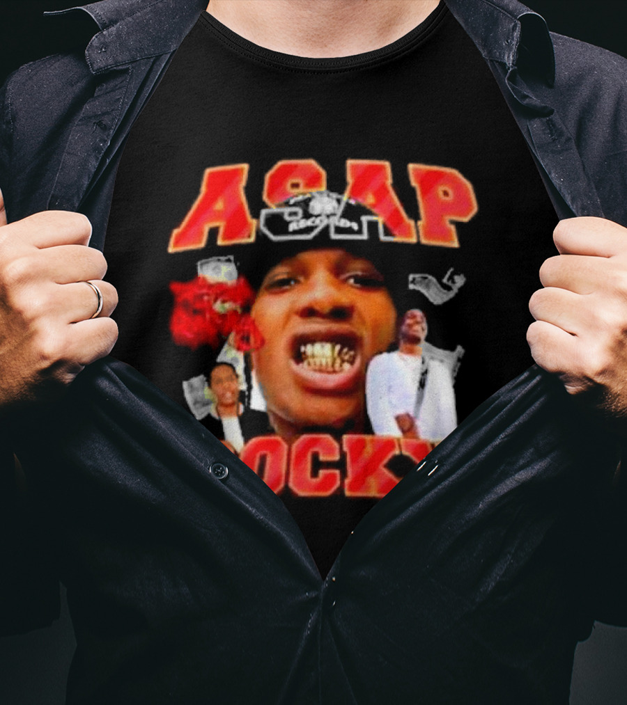 ASAP Rocky Urban Style Iconic Portrait Collage T-Shirt