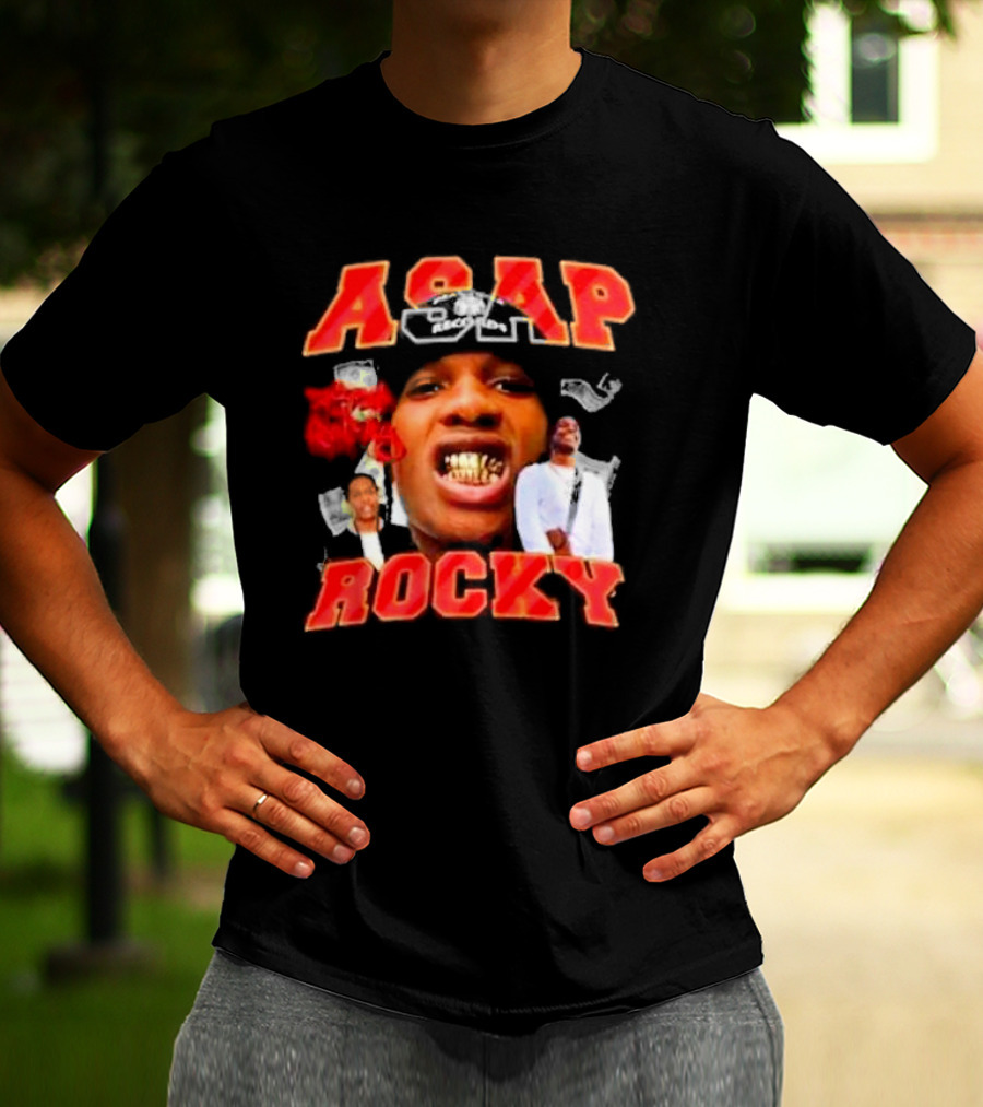 ASAP Rocky Urban Style Iconic Portrait Collage T-Shirt