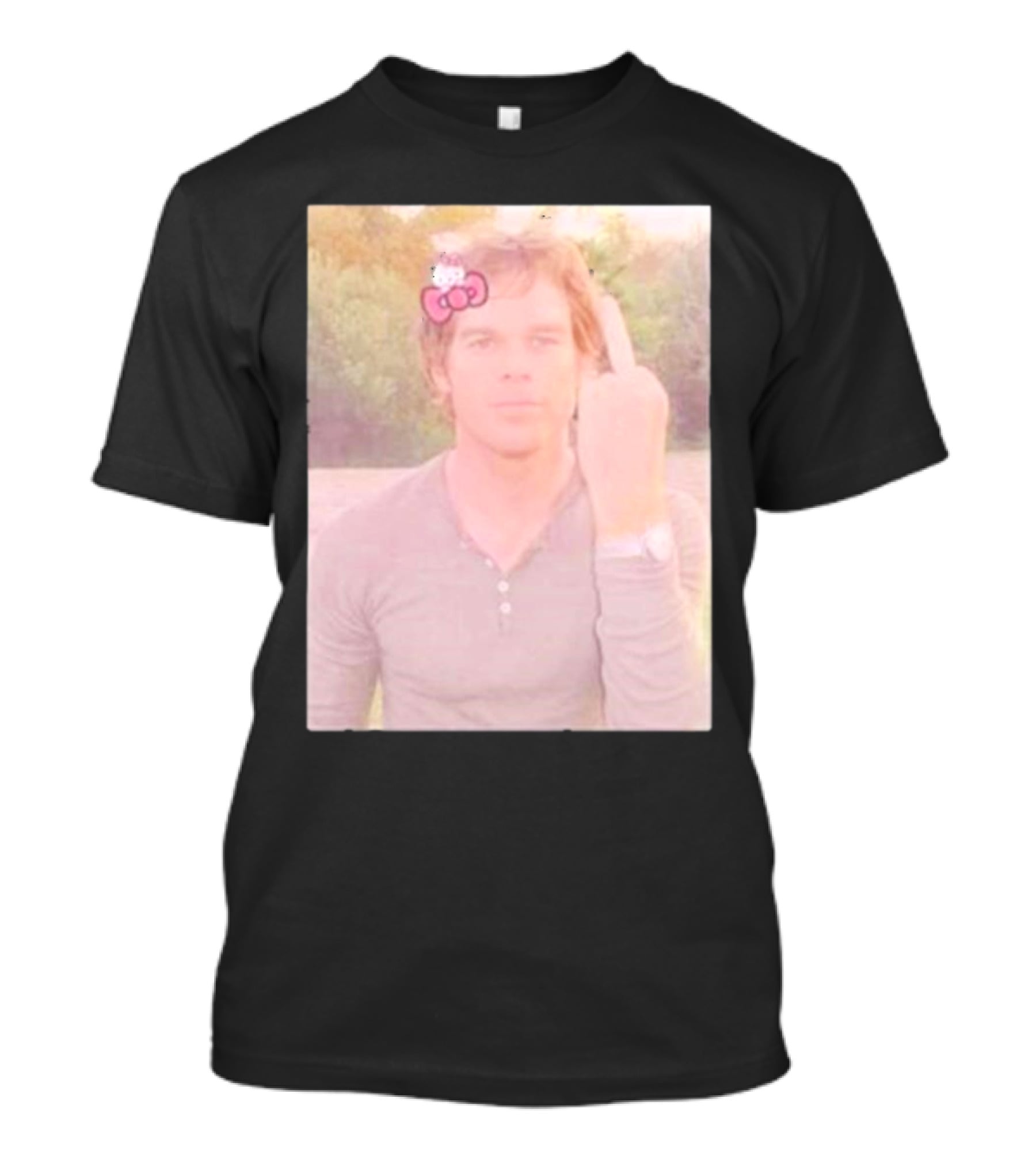 Dext Morgan Hello Kitty Coquette Bow Gesture T-Shirt