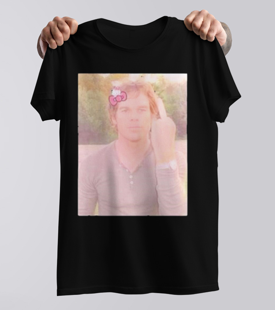 Dext Morgan Hello Kitty Coquette Bow Gesture T-Shirt