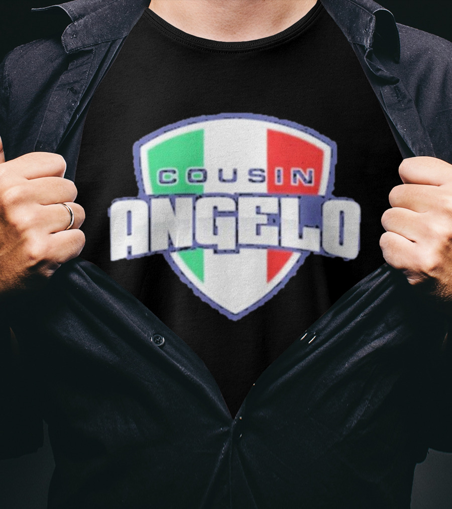 Cousin Angelo Italian Shield Tricolor T-Shirt