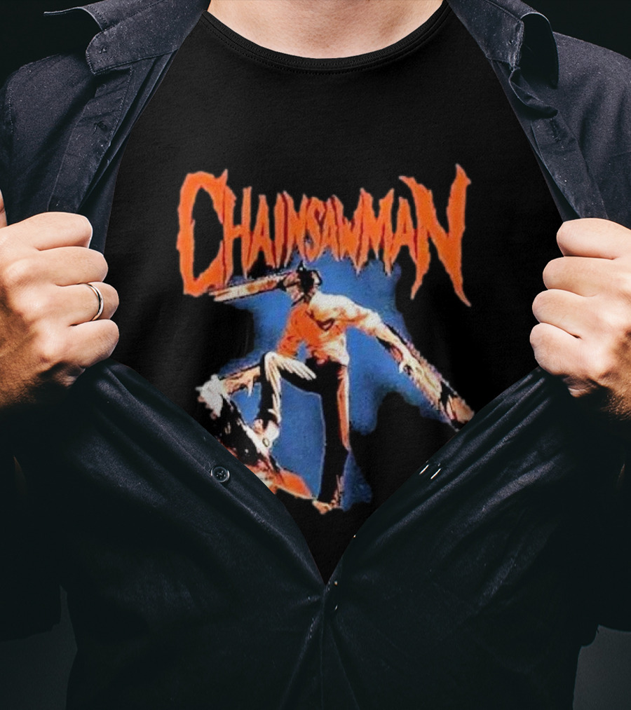 Chainsaw Man Denji Chains Metal T-Shirt