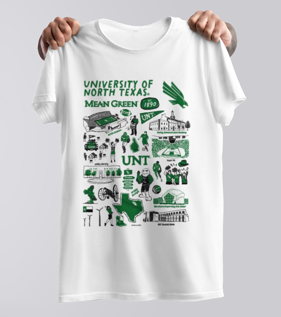 University Of North Texas Mean Green 1890 UNT Campus Montage Toddler T-Shirt