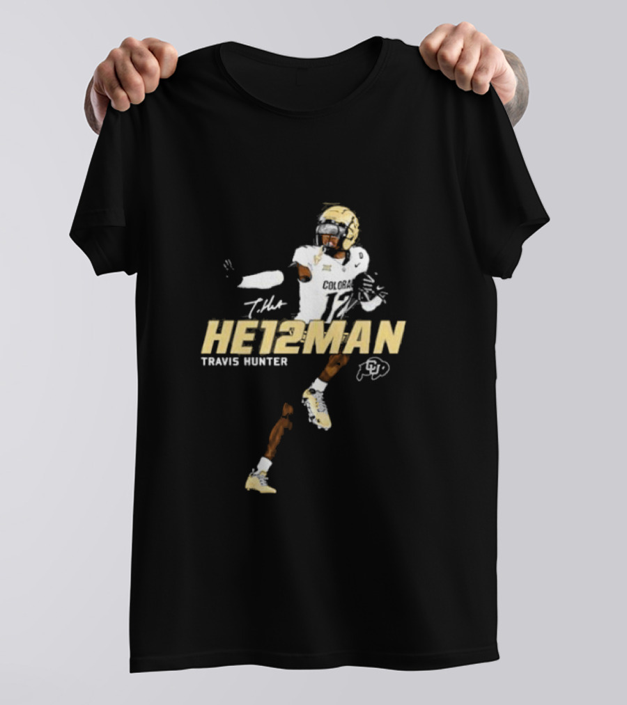 HE12MAN Travis Hunter Colorado Buffaloes T-Shirt