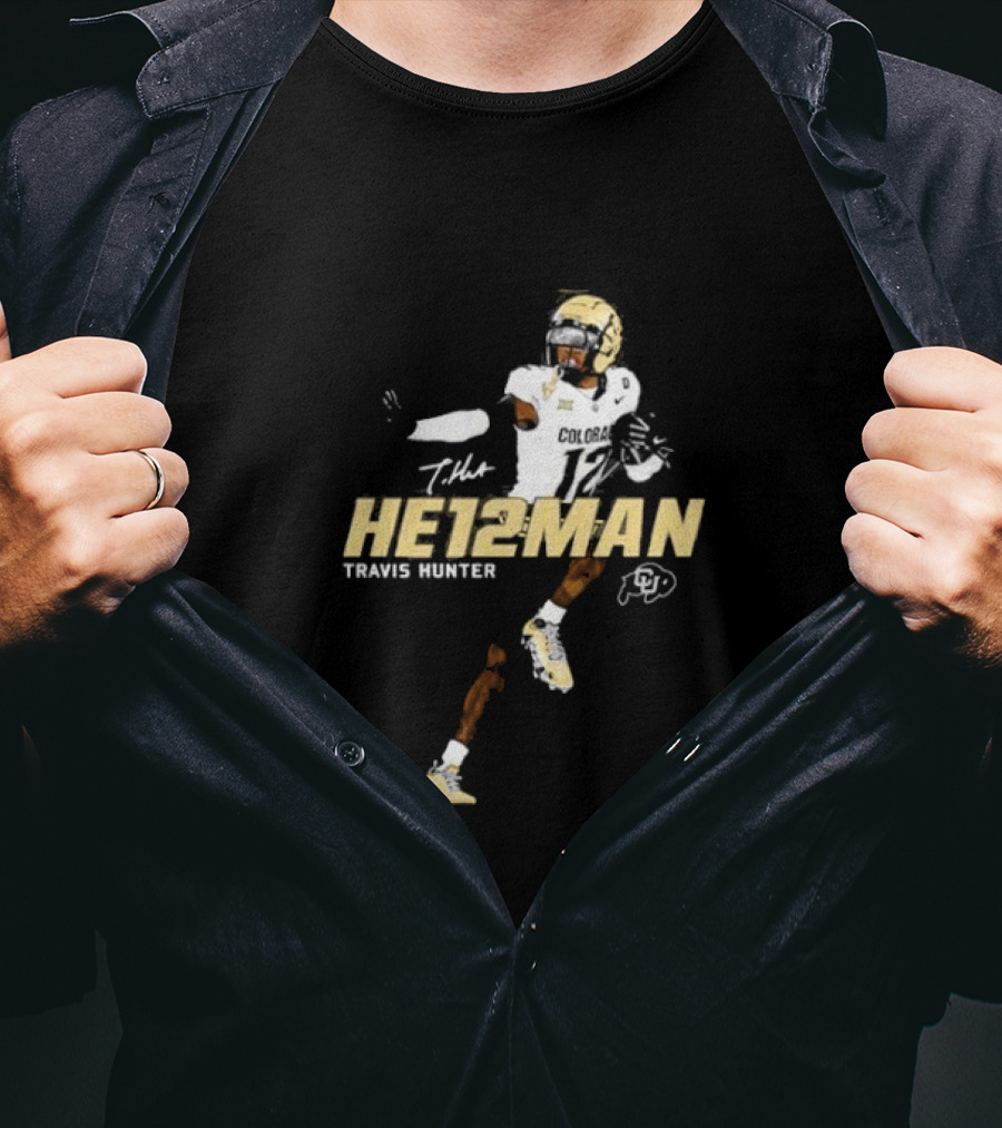 HE12MAN Travis Hunter Colorado Buffaloes T-Shirt