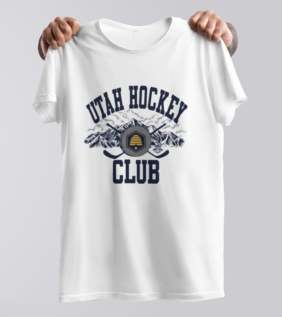 Utah Hockey Club State Flag Mountain Emblem T-Shirt