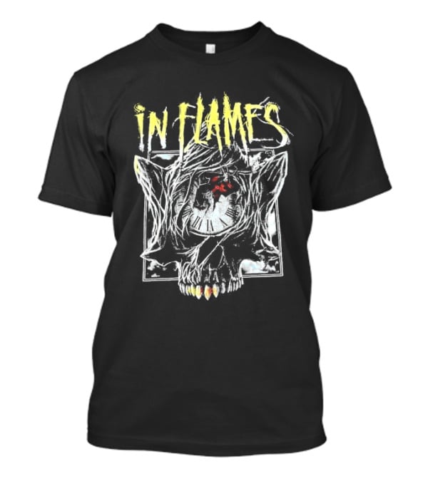 In Flames Skull Clock Graphic Another Lie Another Excuse T-Shirt
