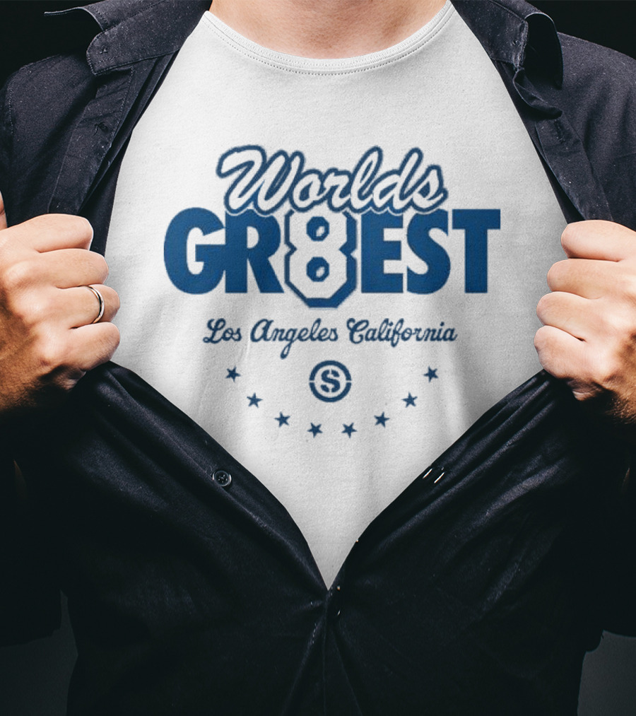 Worlds Gr8est Los Angeles California Eight Stars T-Shirt