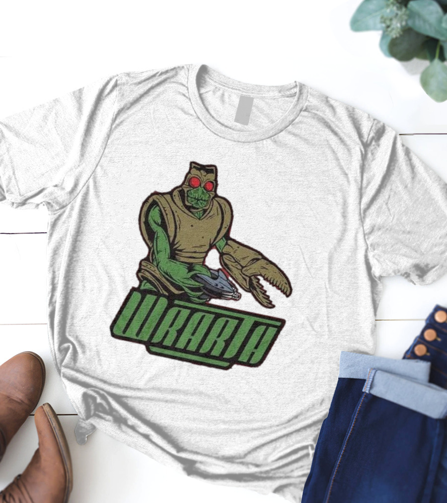 Wrarth Warrior Doctor Who Alien Creature With Claws And Spaceship Gun T-Shirt