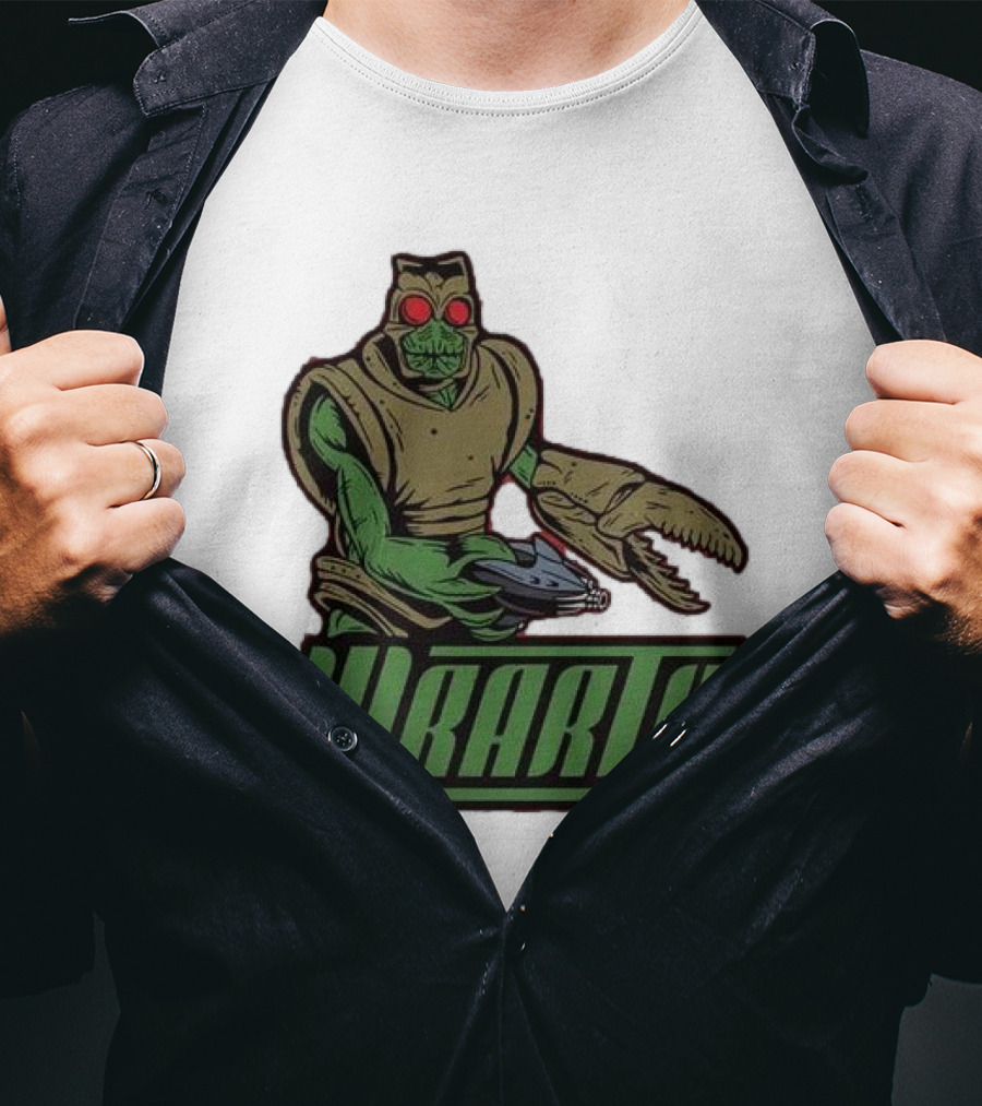 Wrarth Warrior Doctor Who Alien Creature With Claws And Spaceship Gun T-Shirt