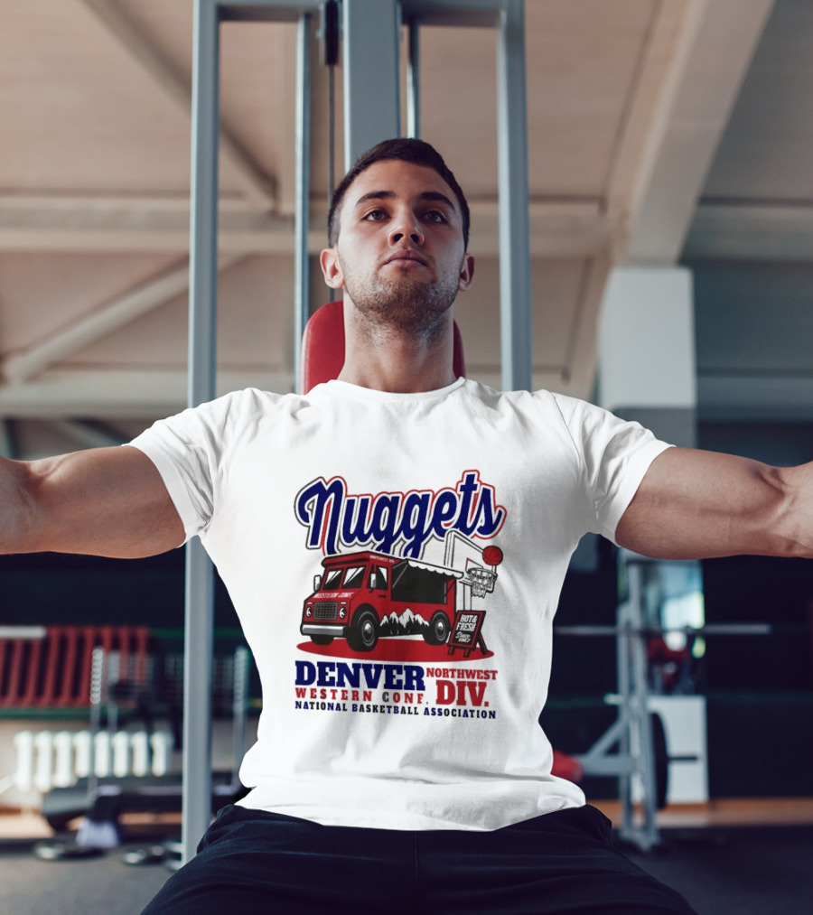 Nuggets Retro Food Truck Denver Northwest Division Western Conference National Basketball Association T-Shirt