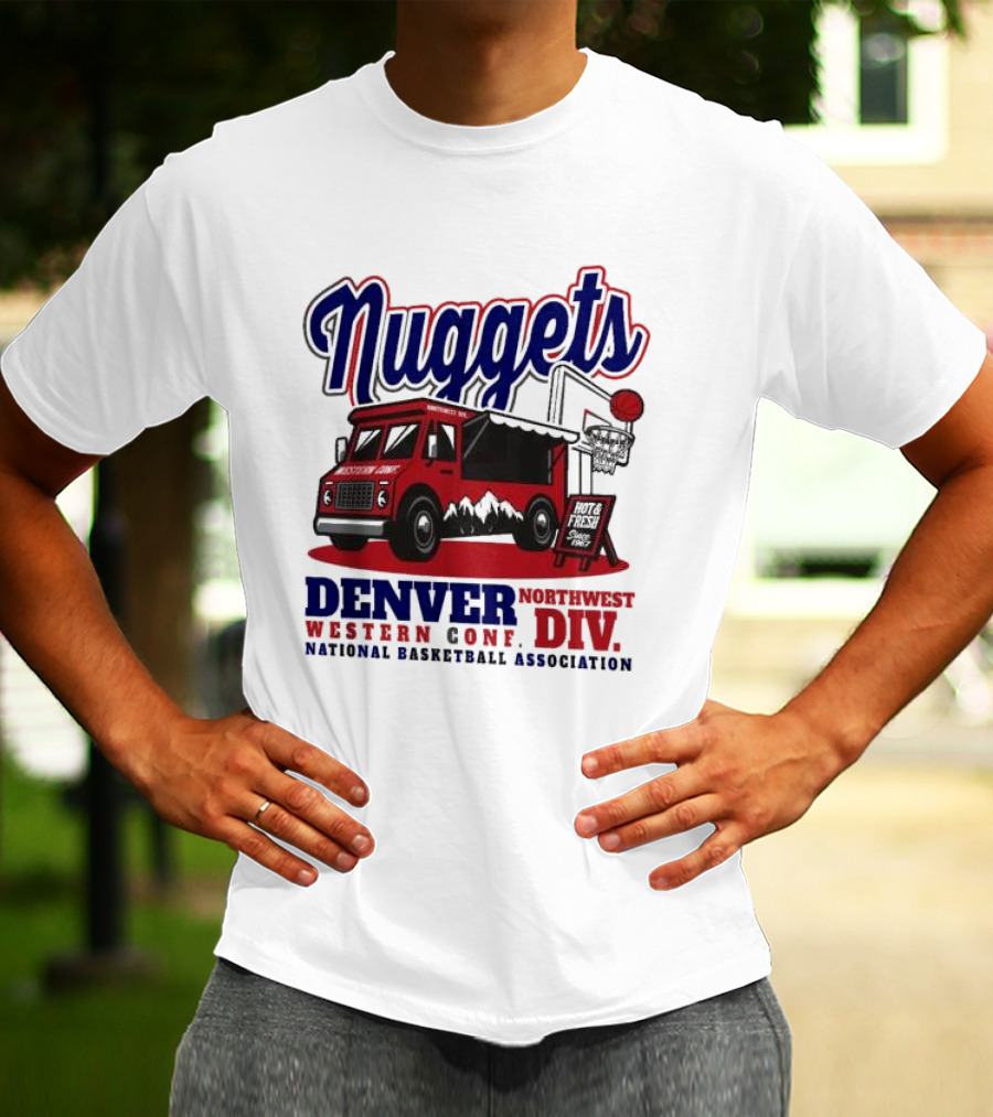 Nuggets Retro Food Truck Denver Northwest Division Western Conference National Basketball Association T-Shirt