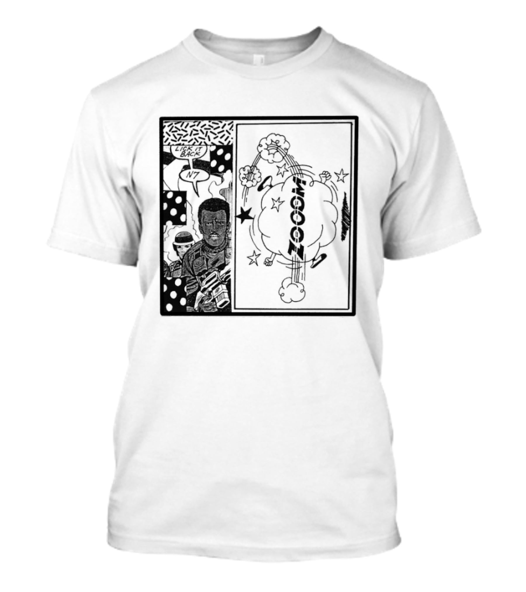 Zooom N7 Lick It Back Comic Art Panel T-Shirt