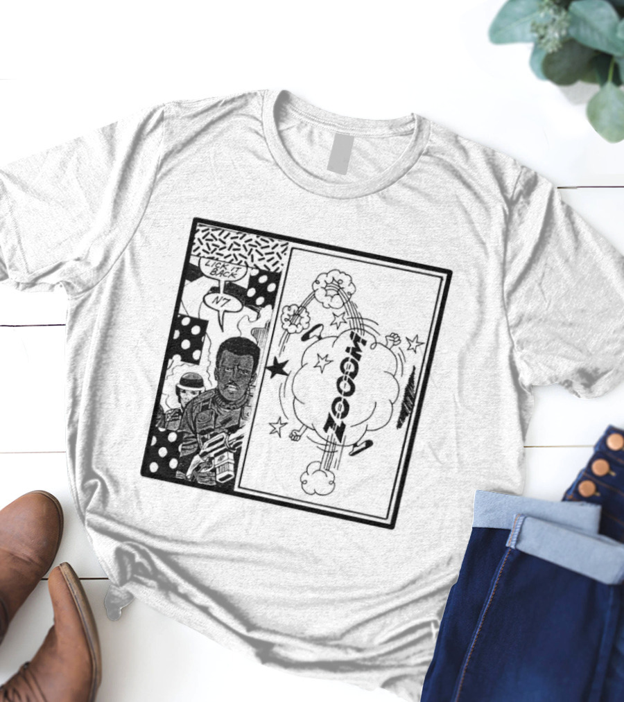 Zooom N7 Lick It Back Comic Art Panel T-Shirt