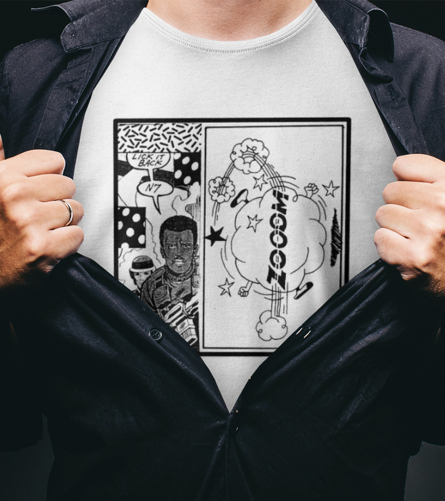 Zooom N7 Lick It Back Comic Art Panel T-Shirt