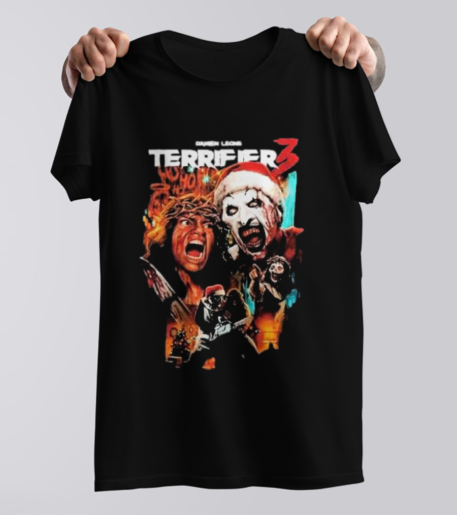 Damien Leone Terror Threads Terrifier 3 Horror Santa Claus Christmas Nightmare T-Shirt