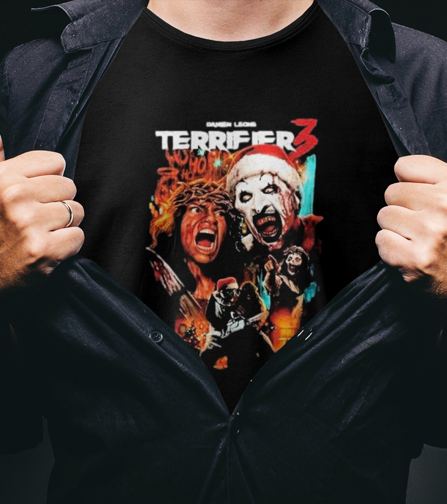 Damien Leone Terror Threads Terrifier 3 Horror Santa Claus Christmas Nightmare T-Shirt