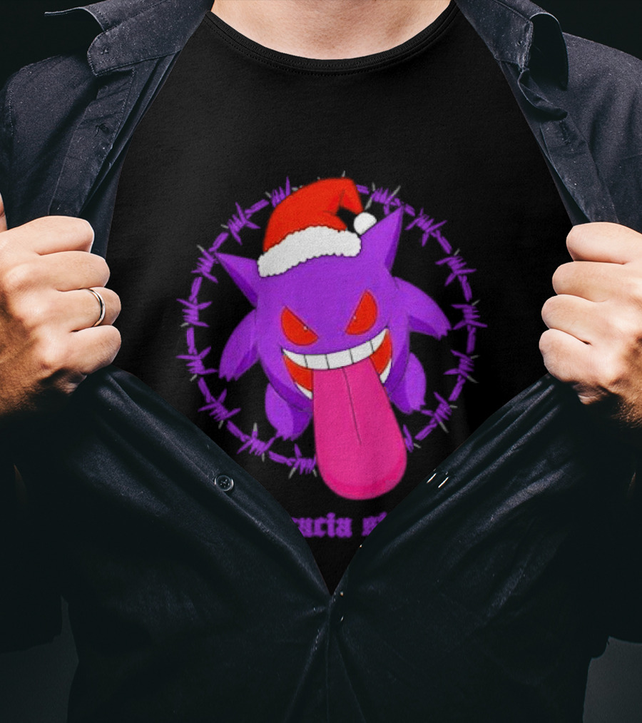 The Acacia Strain Gengar Santa Barbed Circle T-Shirt