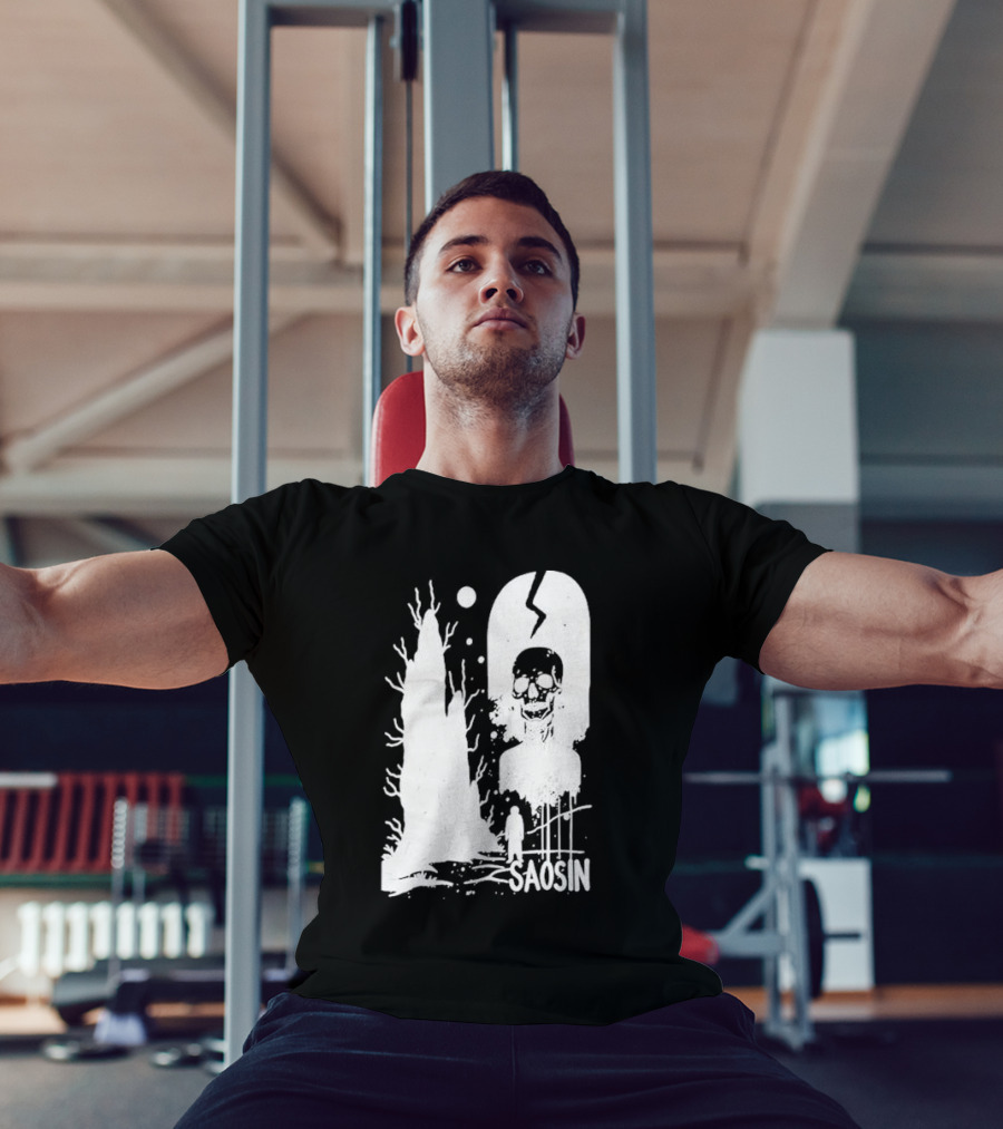 Saosin Over Skeleton Skull And Tree T-Shirt