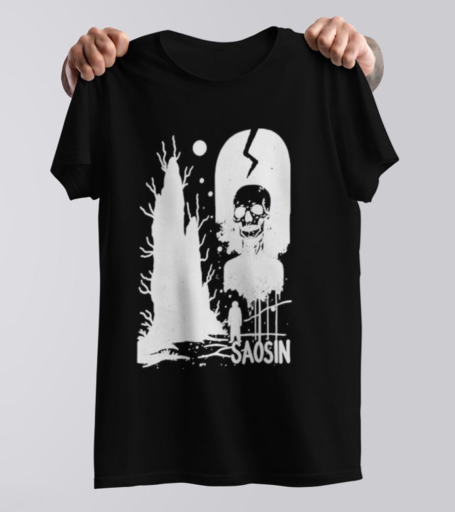 Saosin Over Skeleton Skull And Tree T-Shirt