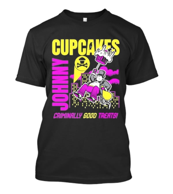 Johnny Cupcakes Criminally Good Treats Top Hat Cupcake City Adventure T-Shirt