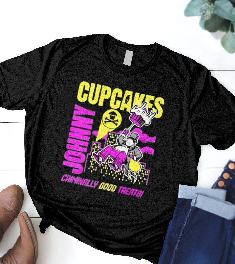 Johnny Cupcakes Criminally Good Treats Top Hat Cupcake City Adventure T-Shirt