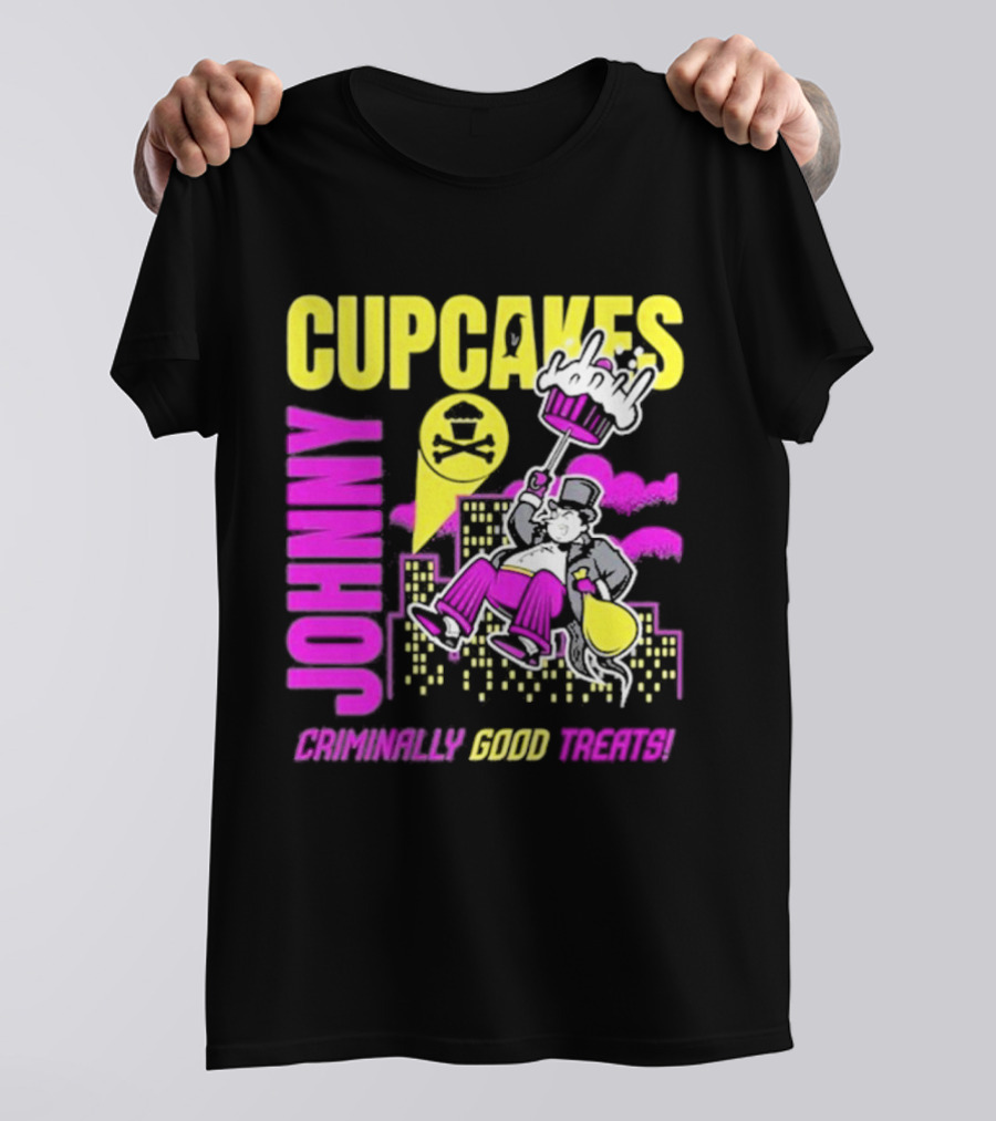 Johnny Cupcakes Criminally Good Treats Top Hat Cupcake City Adventure T-Shirt
