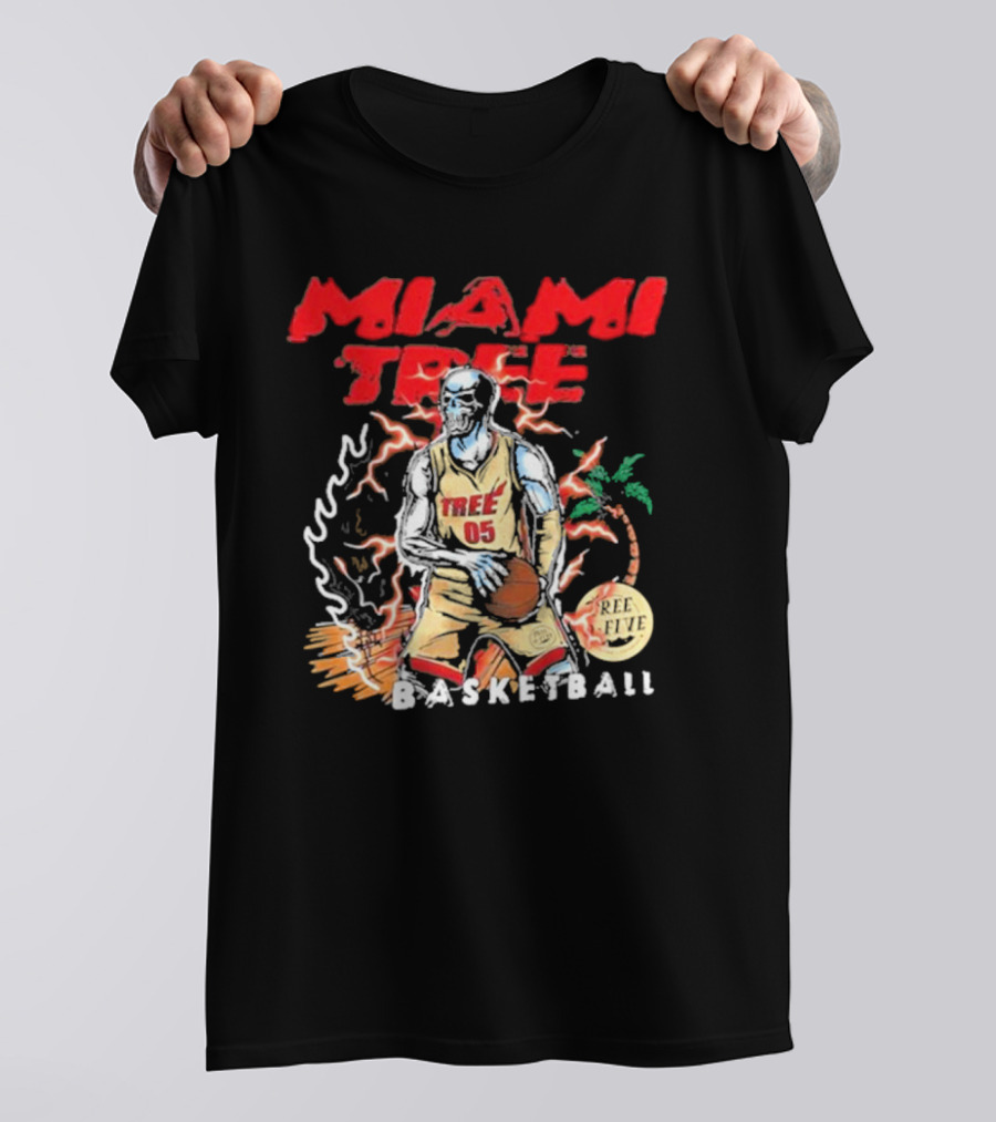 MIAMI TREE TREE 05 REE FIVE BASKETBALL T-Shirt