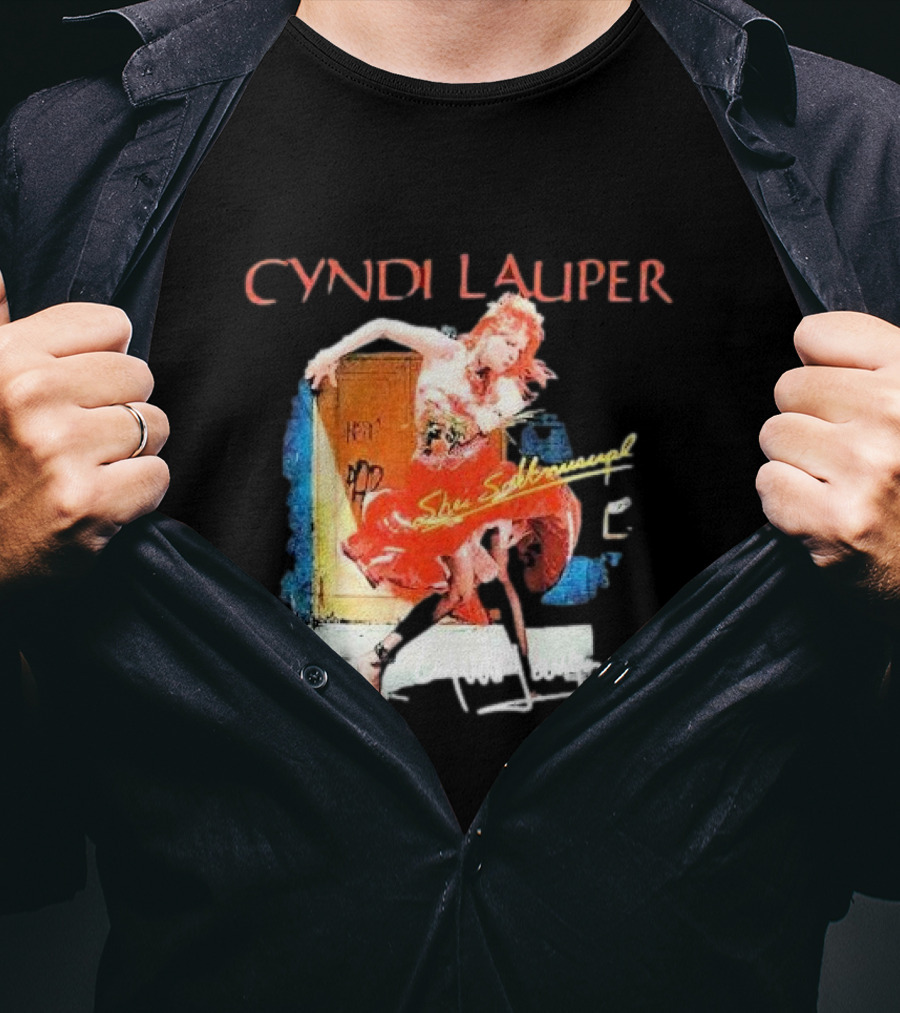 Cyndi Lauper She's So Unusual Retro Album T-Shirt