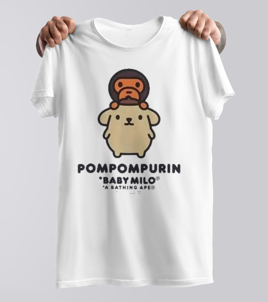 Pompompurin Baby Milo A Bathing Ape Collaboration Sanrio Ginza T-Shirt