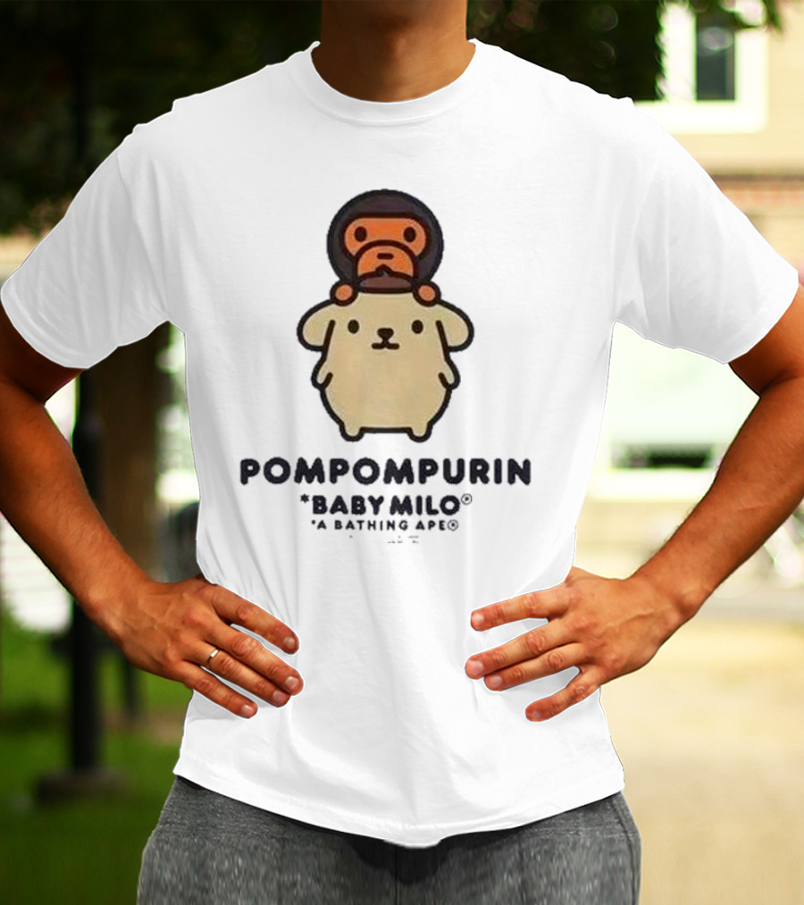 Pompompurin Baby Milo A Bathing Ape Collaboration Sanrio Ginza T-Shirt
