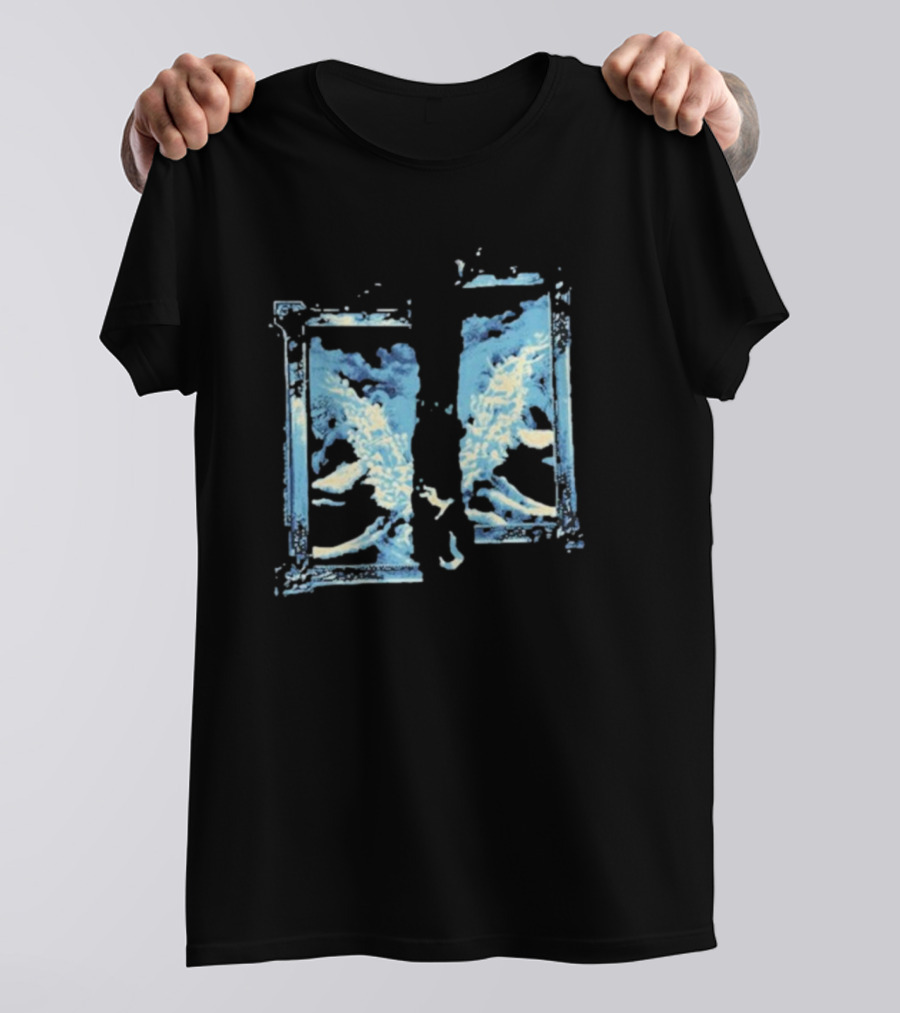 Split Album Landmvrks Blue Ocean Wave Framed Window T-Shirt
