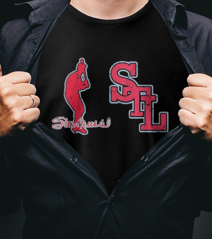 Stan Musial STL Stance Slab T-Shirt