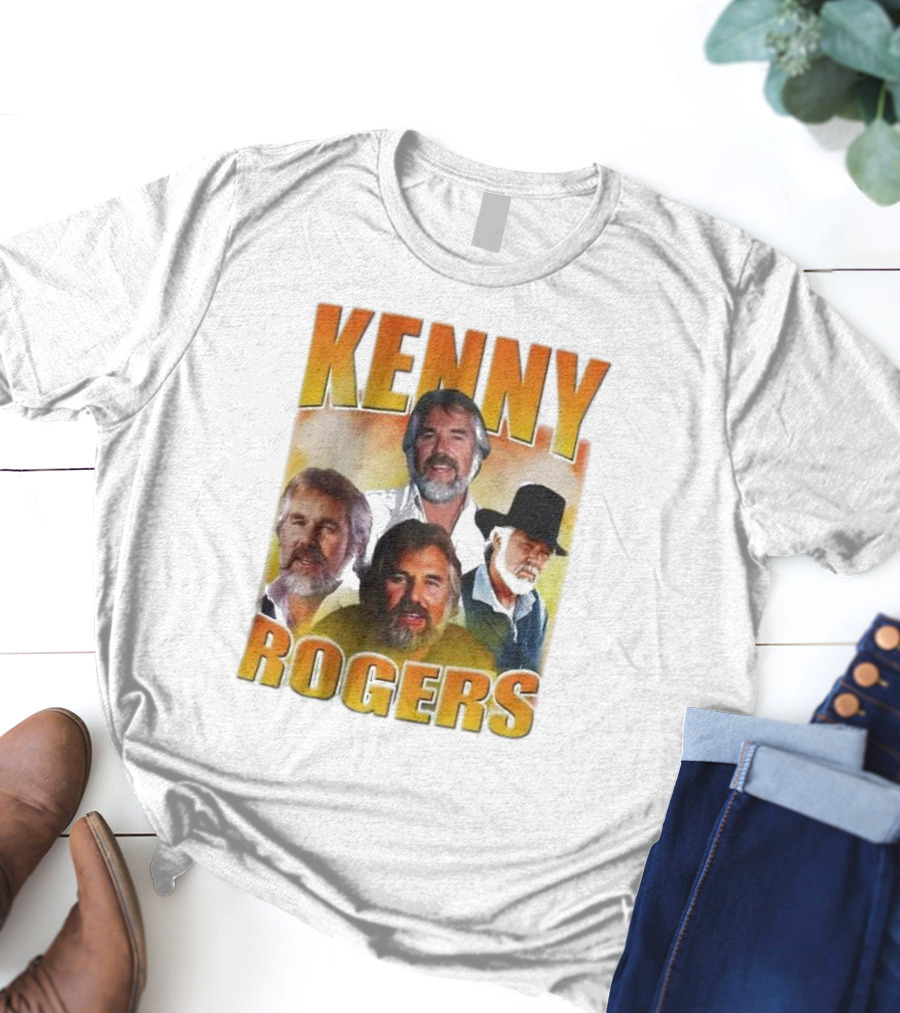 Kenny Rogers Multiple Portrait Collage T-Shirt
