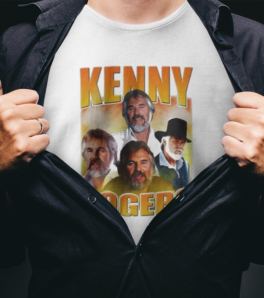 Kenny Rogers Multiple Portrait Collage T-Shirt