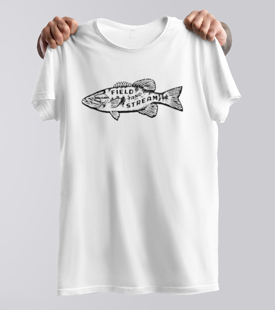 Field And Stream Bass Stamp Fish T-Shirt